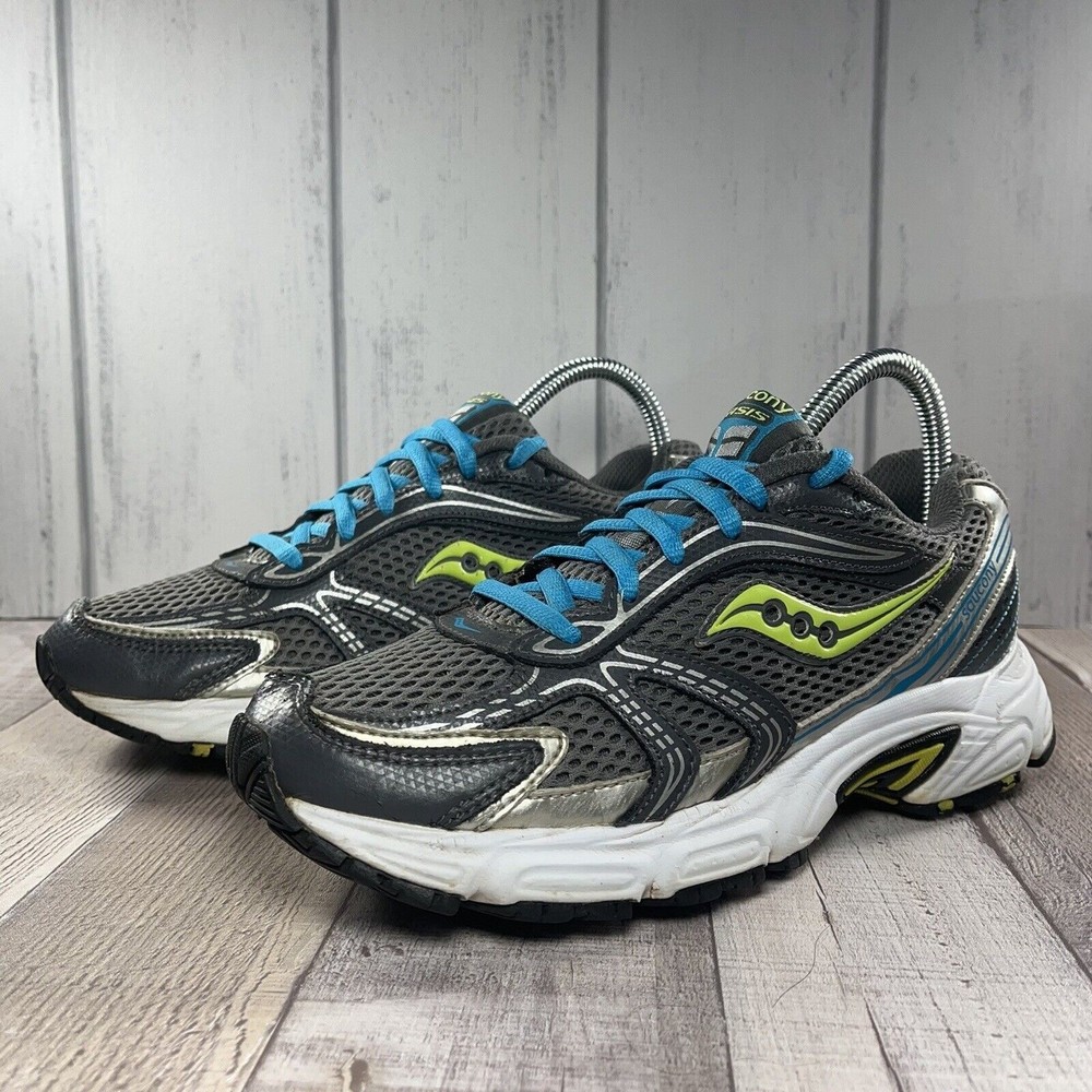 Saucony Oasis Grid Mesh Women's Running Shoes Gray Silver Lime Size 8 15096-6